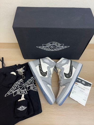 Dior × Nike Air Jordan 1 High OG "Wolf Grey"