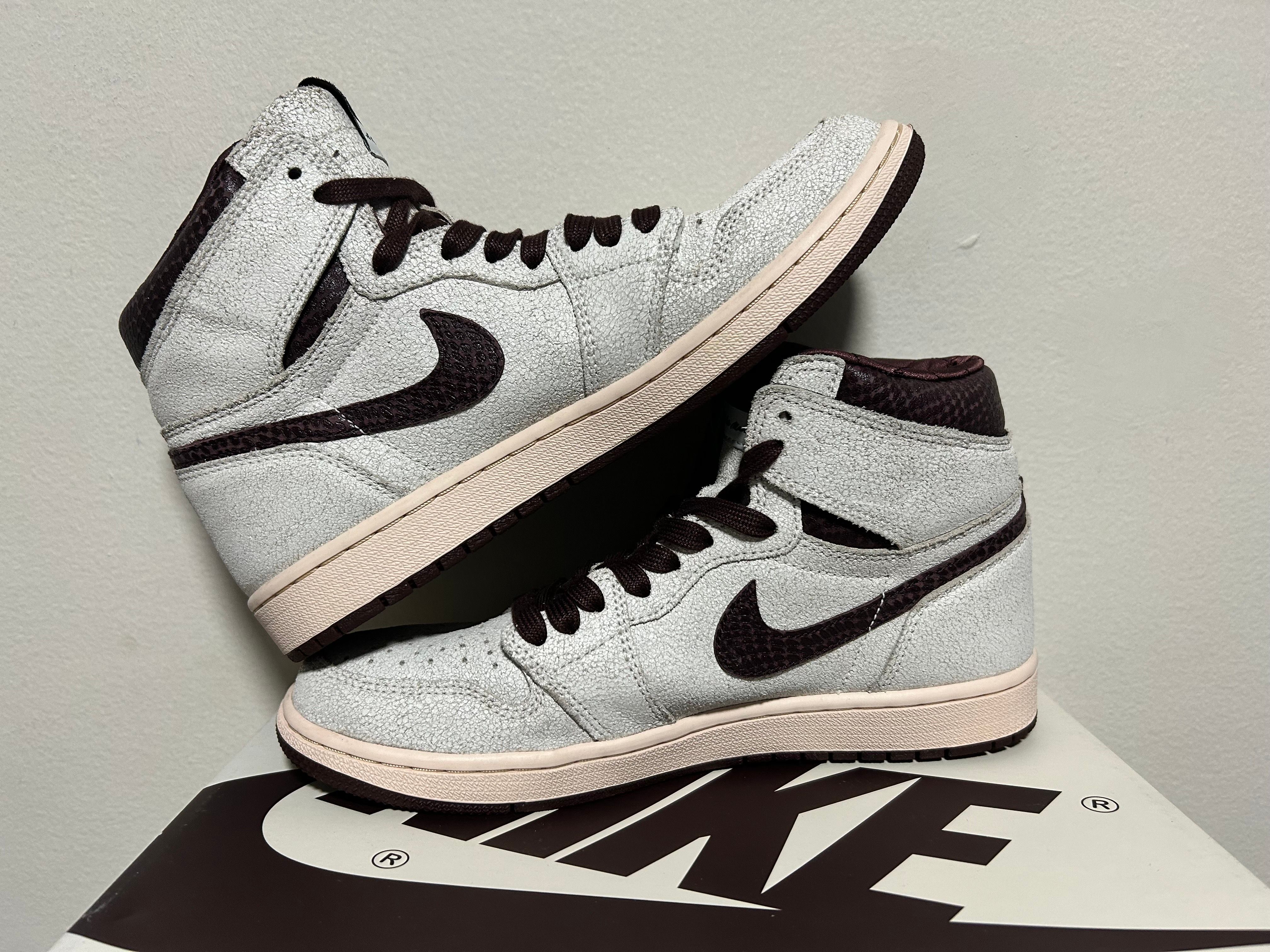 A Ma Maniere × Nike Air Jordan 1 Retro High OG "Sail and Burgundy"