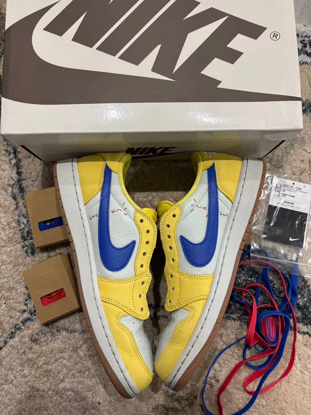 Travis Scott × Nike Women's Air Jordan 1 Retro Low OG "Canary"