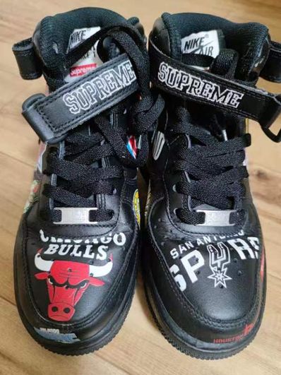 Supreme × NBA × Nike Air Force 1 Mid '07 "Black"
