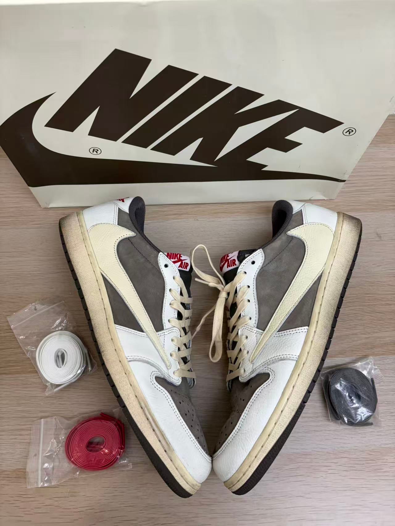 Travis Scott × Nike Air Jordan 1 Low OG SP "Reverse Mocha/Sail and Ridgerock"
