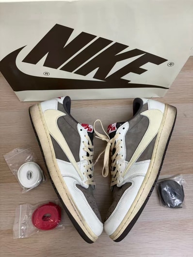 Travis Scott × Nike Air Jordan 1 Low OG SP "Reverse Mocha/Sail and Ridgerock"