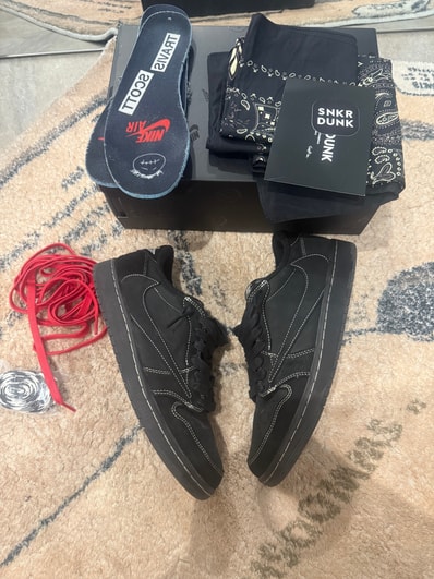 Travis Scott × Nike Air Jordan 1 Low OG SP "Black Phantom"
