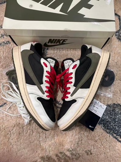 Travis Scott × Nike Women's Air Jordan 1 Low OG "Medium Olive"