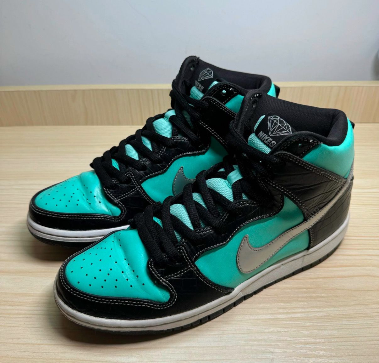 美中古】NIKE DUK HIGH PRM SB TIFFANYティファニーdiamond supply