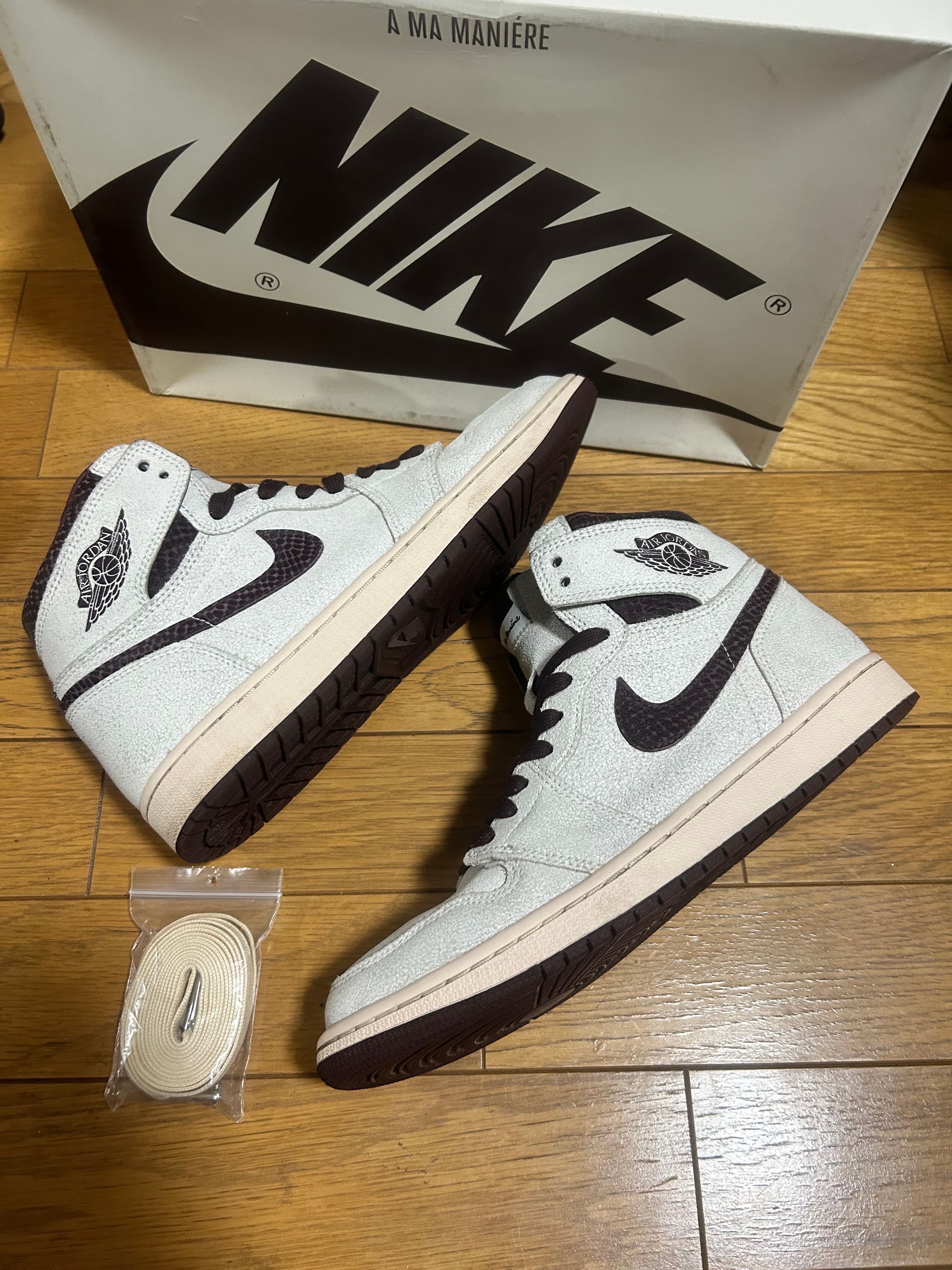 A Ma Maniere × Nike Air Jordan 1 Retro High OG "Sail and Burgundy"
