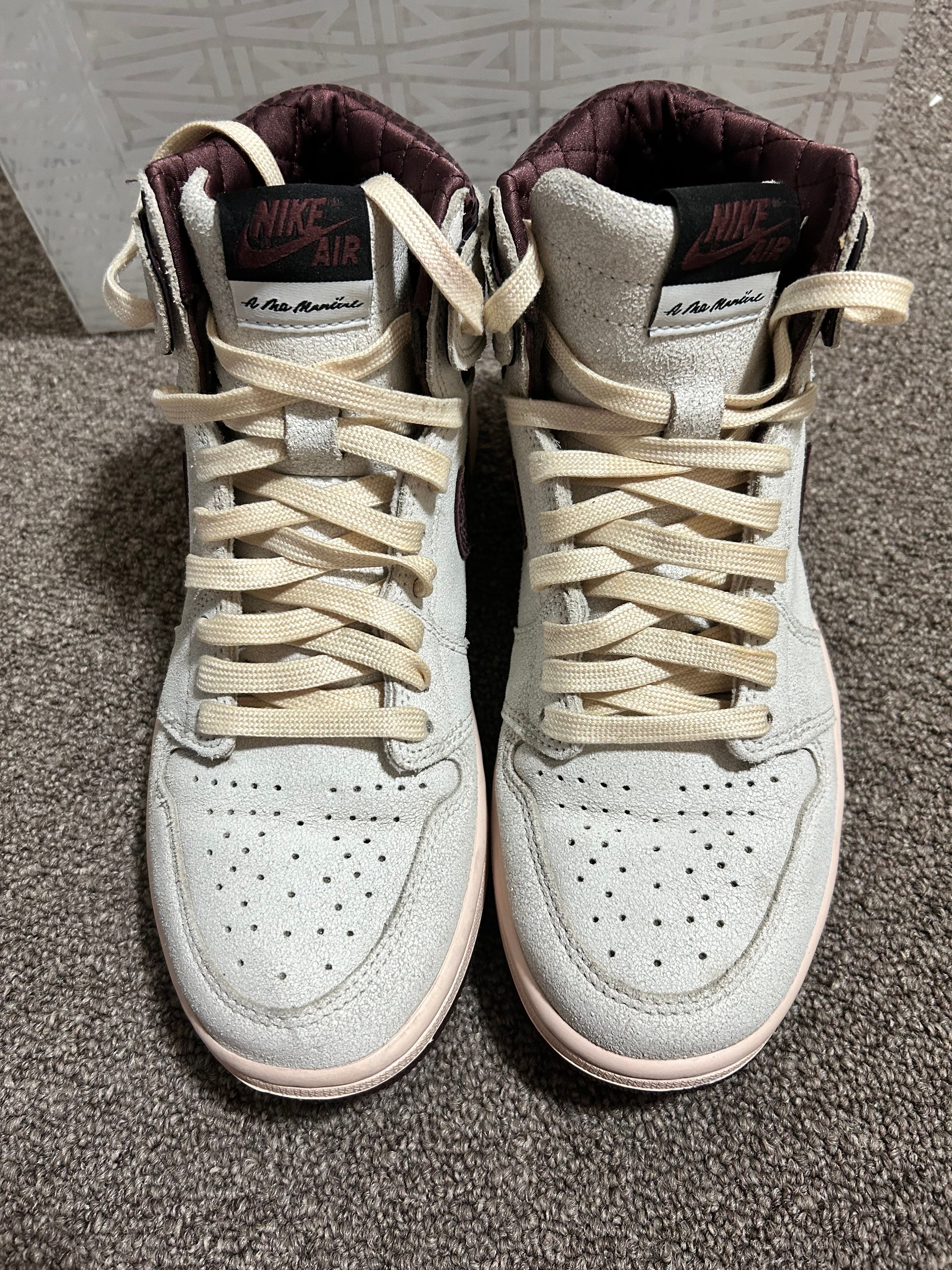 A Ma Maniere × Nike Air Jordan 1 Retro High OG "Sail and Burgundy"