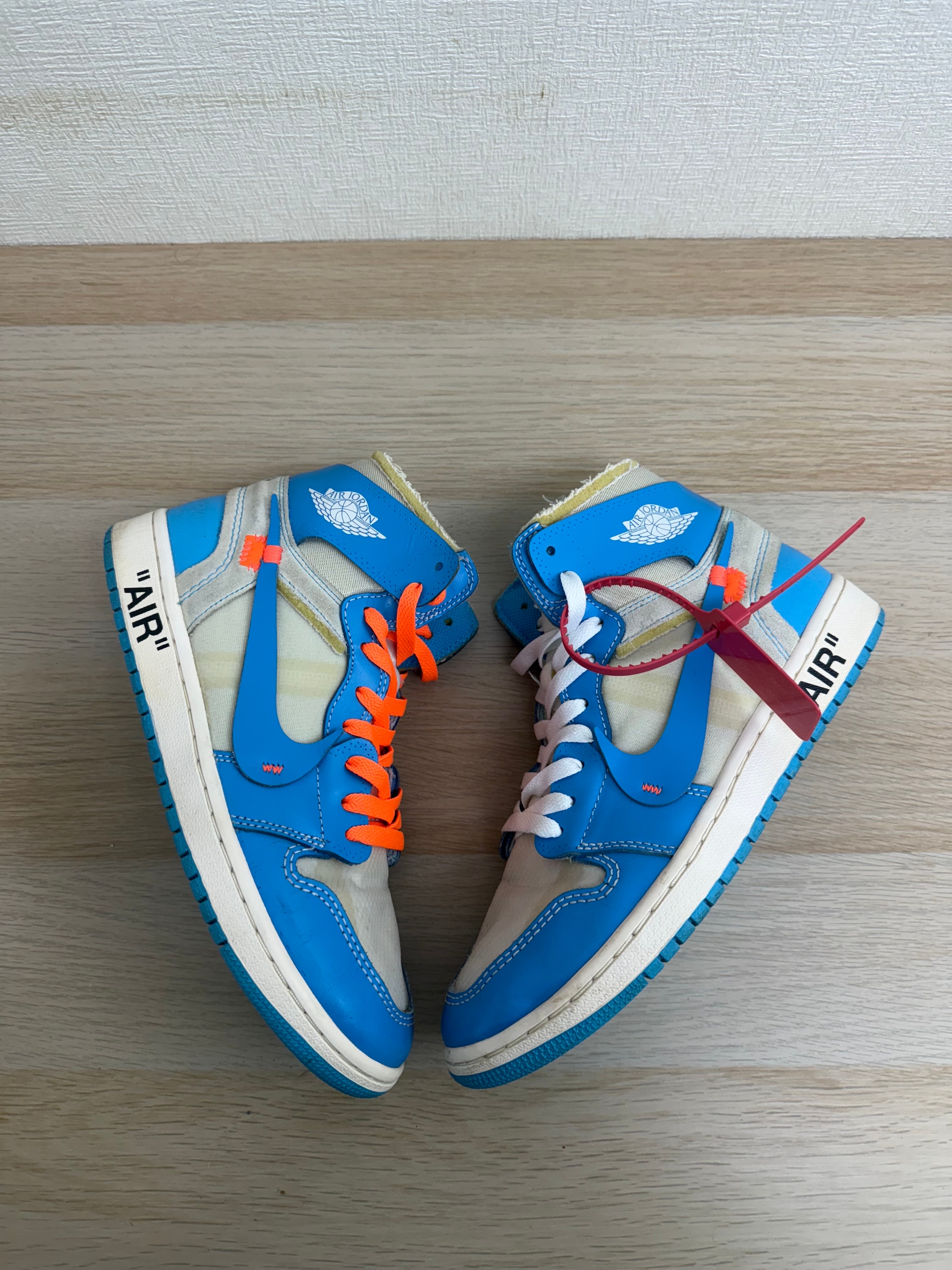 Off-White × Nike Air Jordan 1 High UNC "White/Dark Powder Blue"