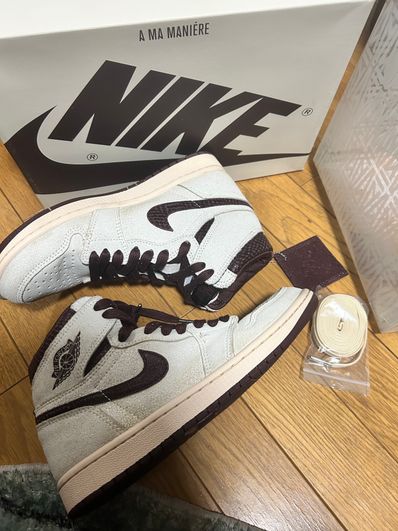 A Ma Maniere × Nike Air Jordan 1 Retro High OG "Sail and Burgundy"