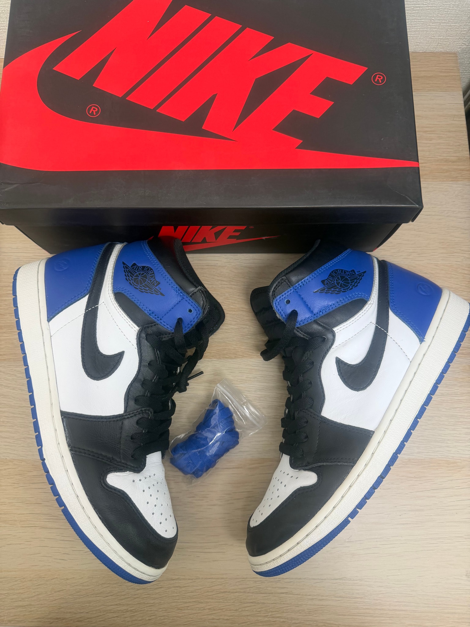 fragment design × Nike Air Jordan 1 Retro High OG "Black/Sport Royal/White"