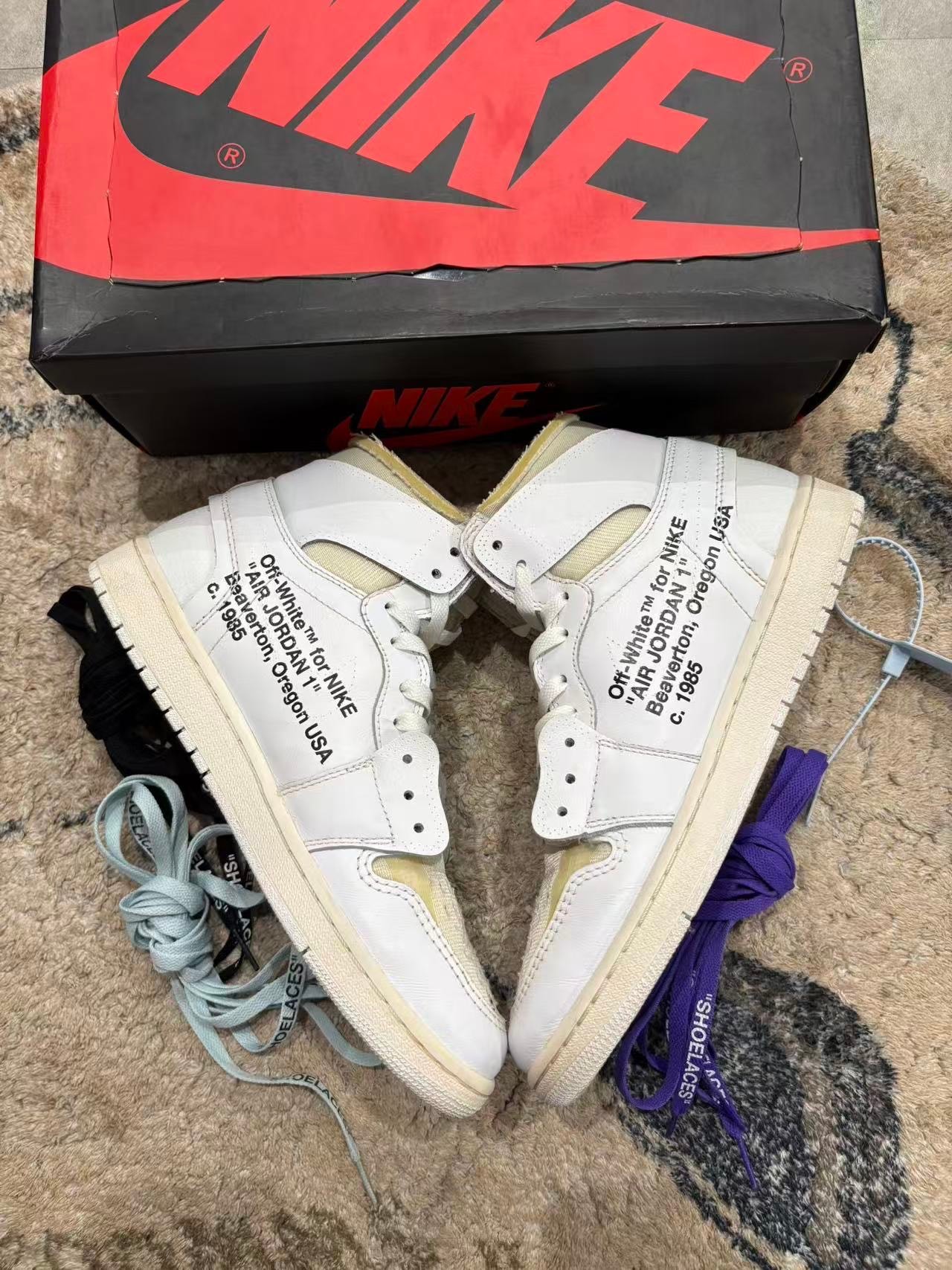 オフホワイト×ナイキ エアジョーダン1 レトロ ハイ "ホワイト"