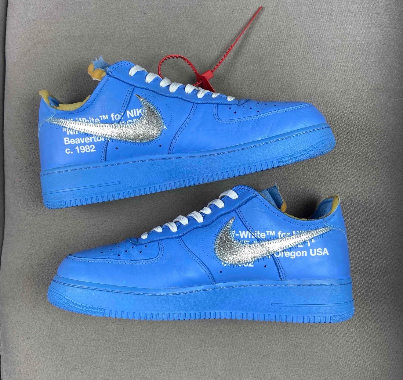 Off-White × Nike Air Force 1 Low "MCA University Blue"