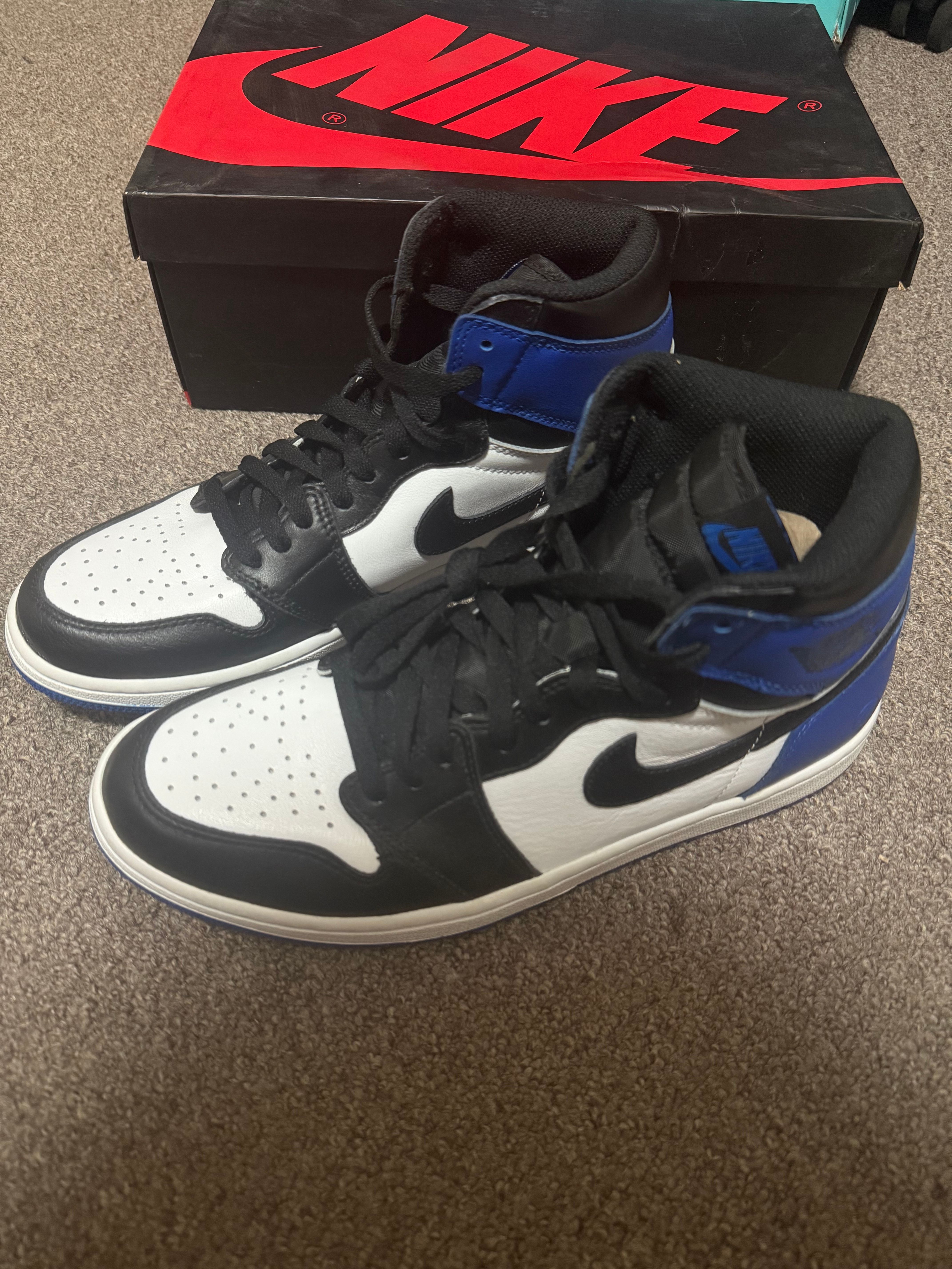 fragment design × Nike Air Jordan 1 Retro High OG "Black/Sport Royal/White"