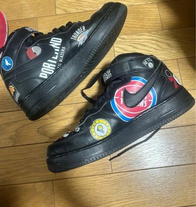 Supreme × NBA × Nike Air Force 1 Mid '07 "Black"