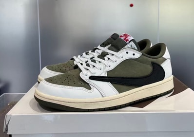 Travis Scott × Nike Air Jordan 1 Low OG SP "Reverse Olive"