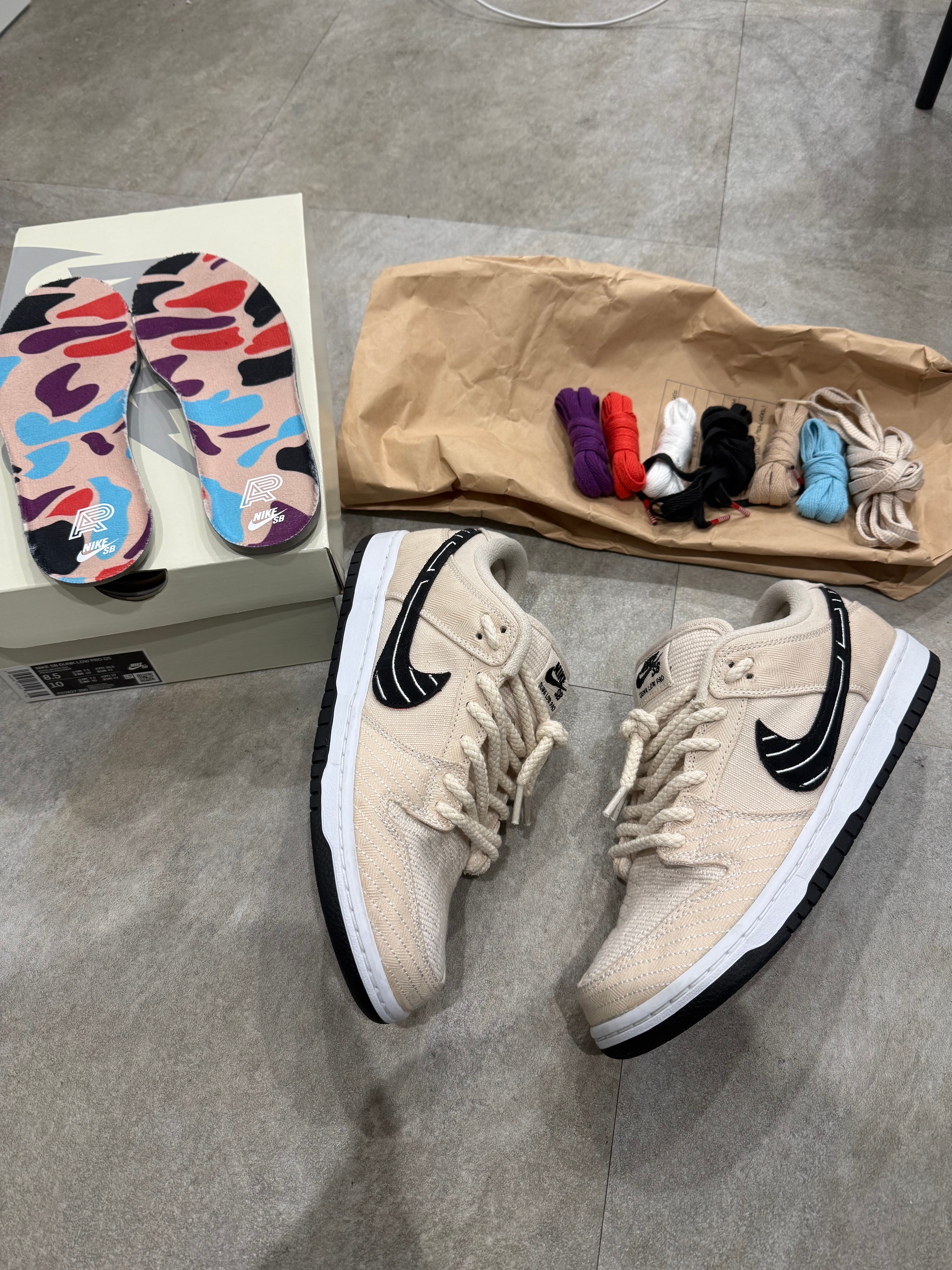 Albino & Preto × Nike SB Dunk Low Pro QS "Pearl White"