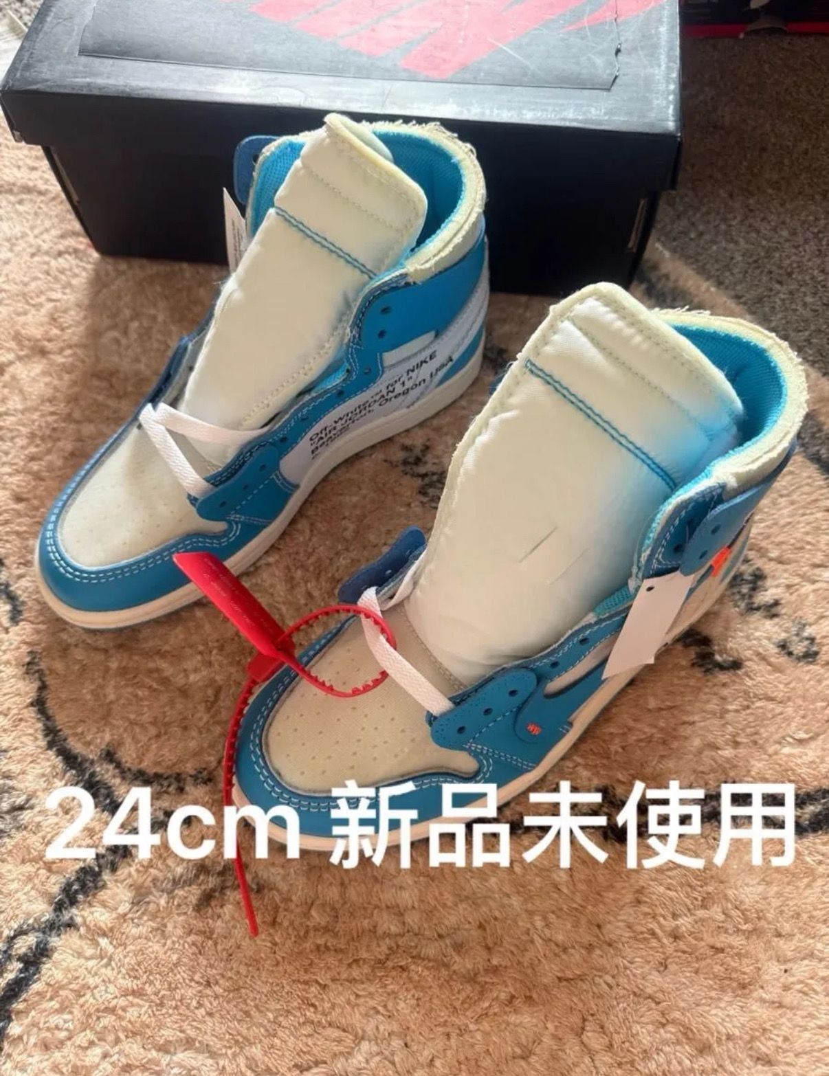Off-White × Nike Air Jordan 1 High UNC "White/Dark Powder Blue"