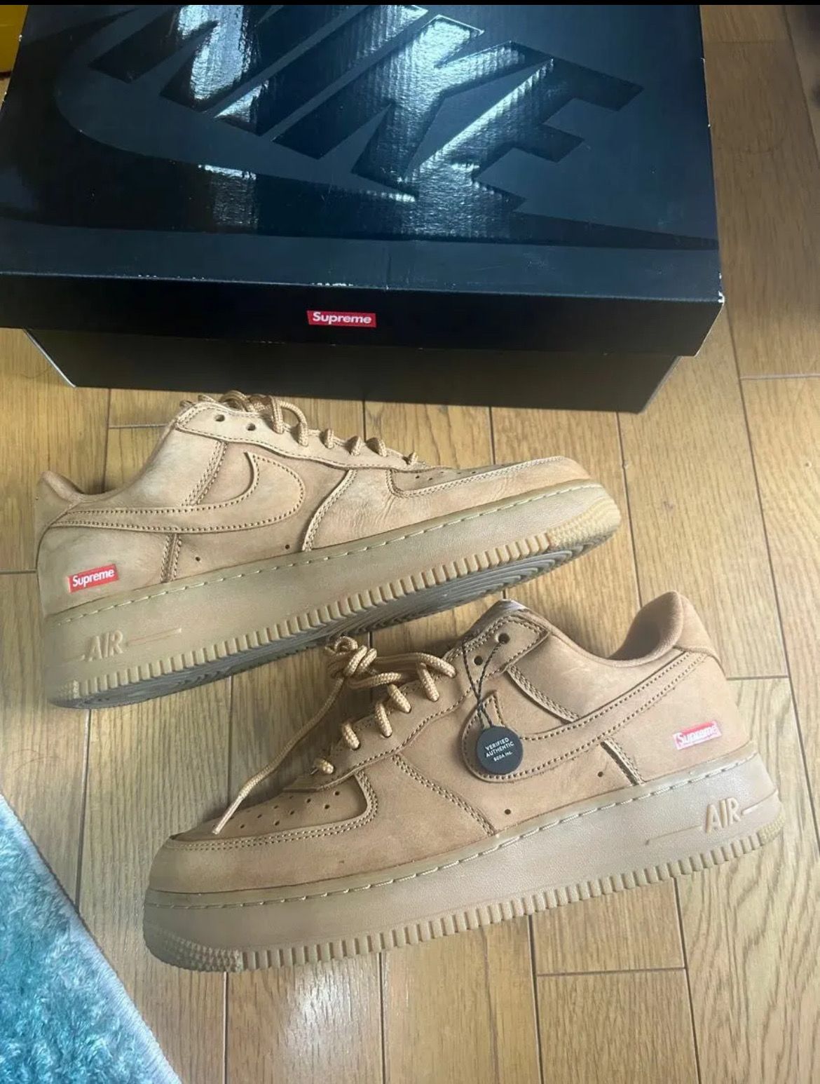 Supreme × Nike Air Force 1 Low "Flax/Wheat"