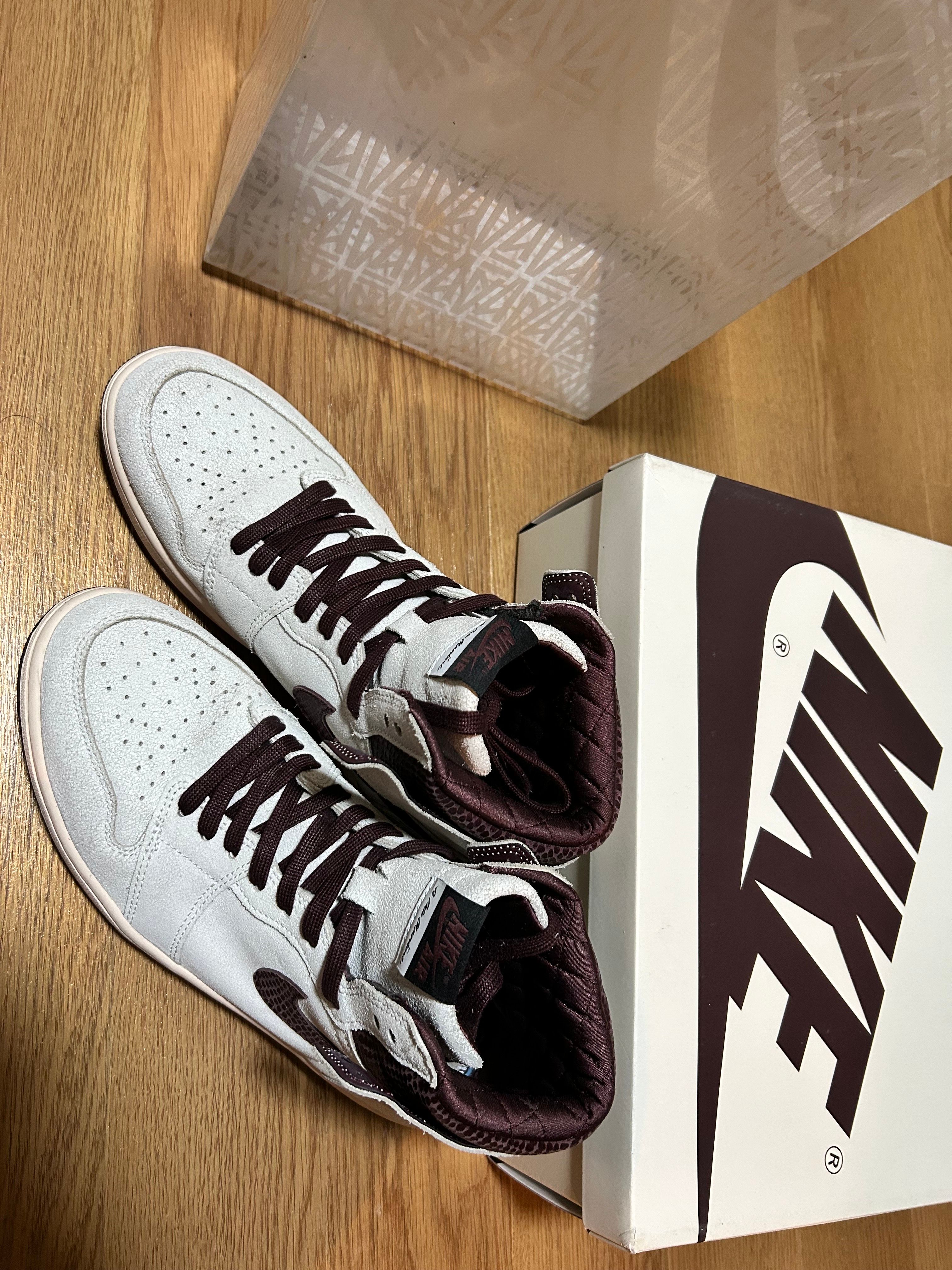 A Ma Maniere × Nike Air Jordan 1 Retro High OG "Sail and Burgundy"