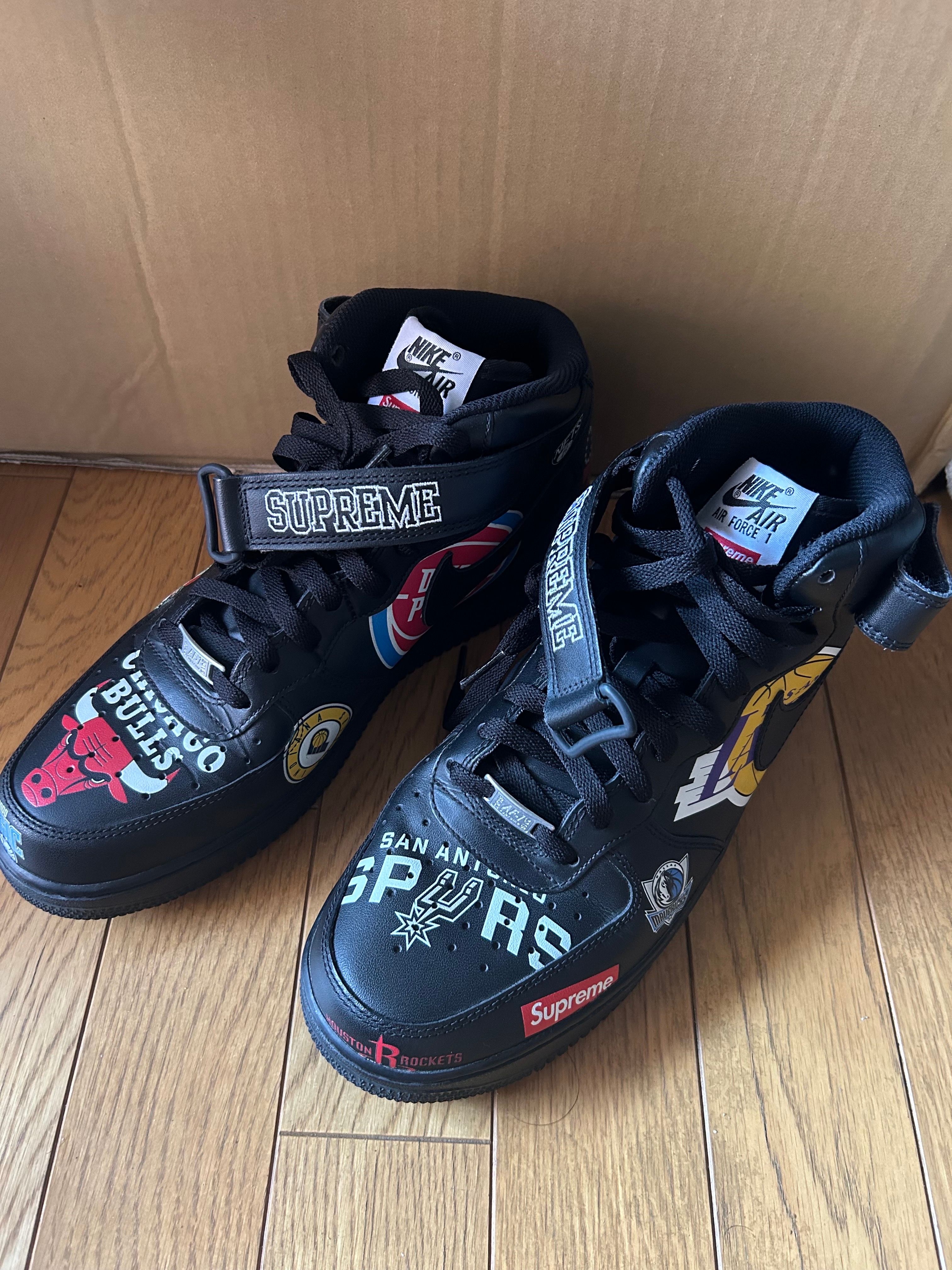 Supreme × NBA × Nike Air Force 1 Mid '07 "Black"