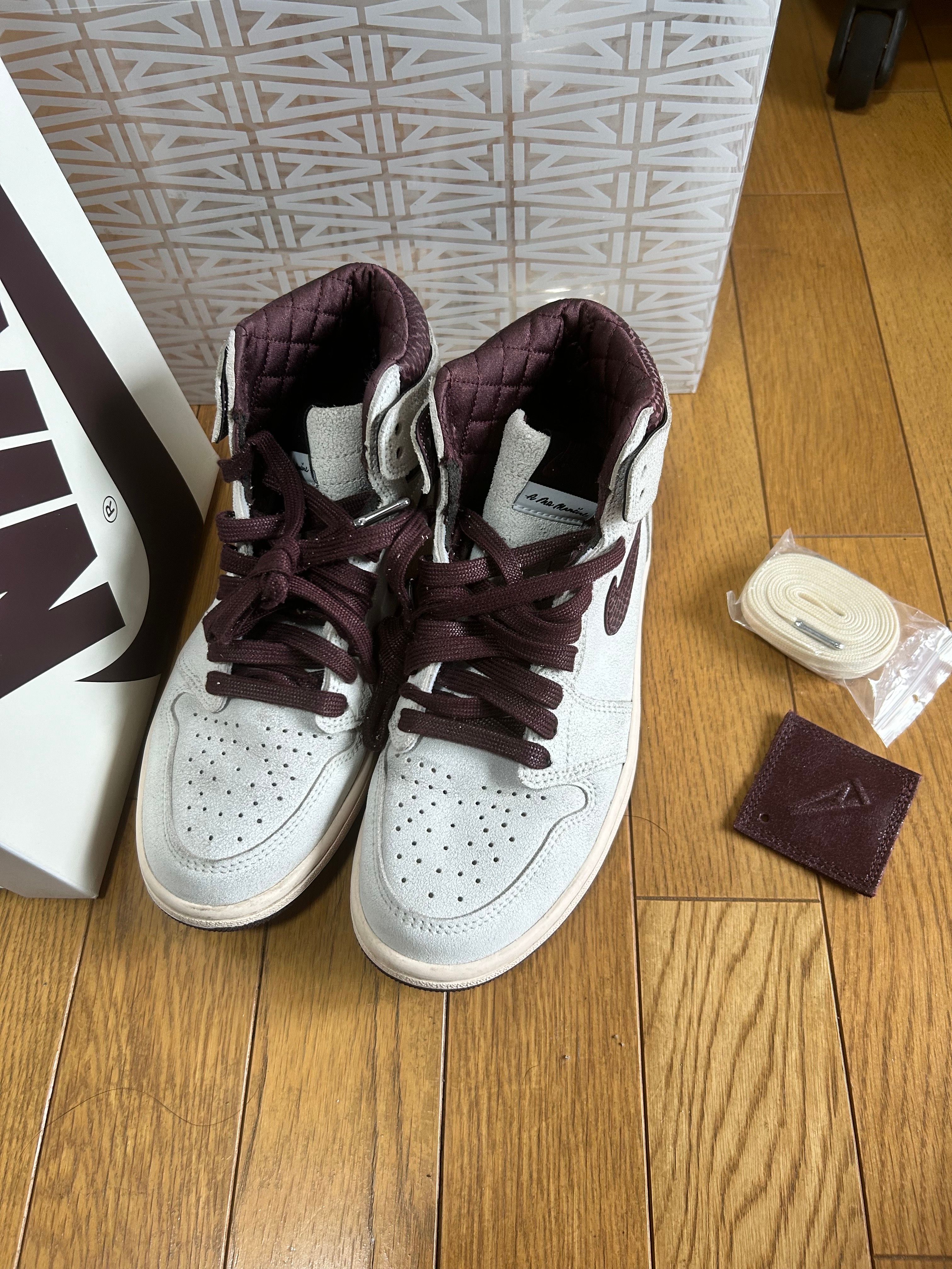 A Ma Maniere × Nike Air Jordan 1 Retro High OG "Sail and Burgundy"