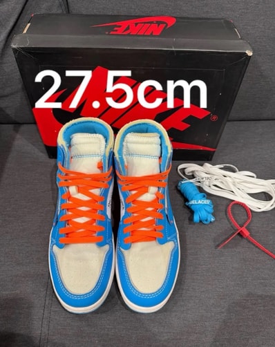 Off-White × Nike Air Jordan 1 High UNC "White/Dark Powder Blue"