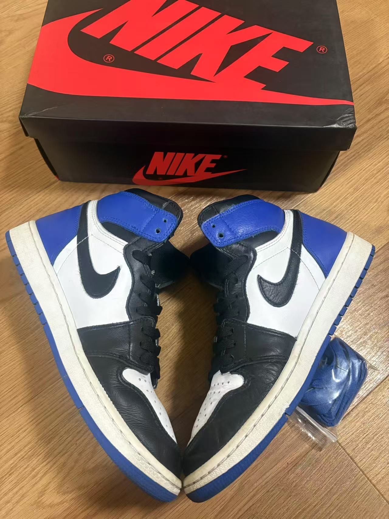 fragment design × Nike Air Jordan 1 Retro High OG "Black/Sport Royal/White"