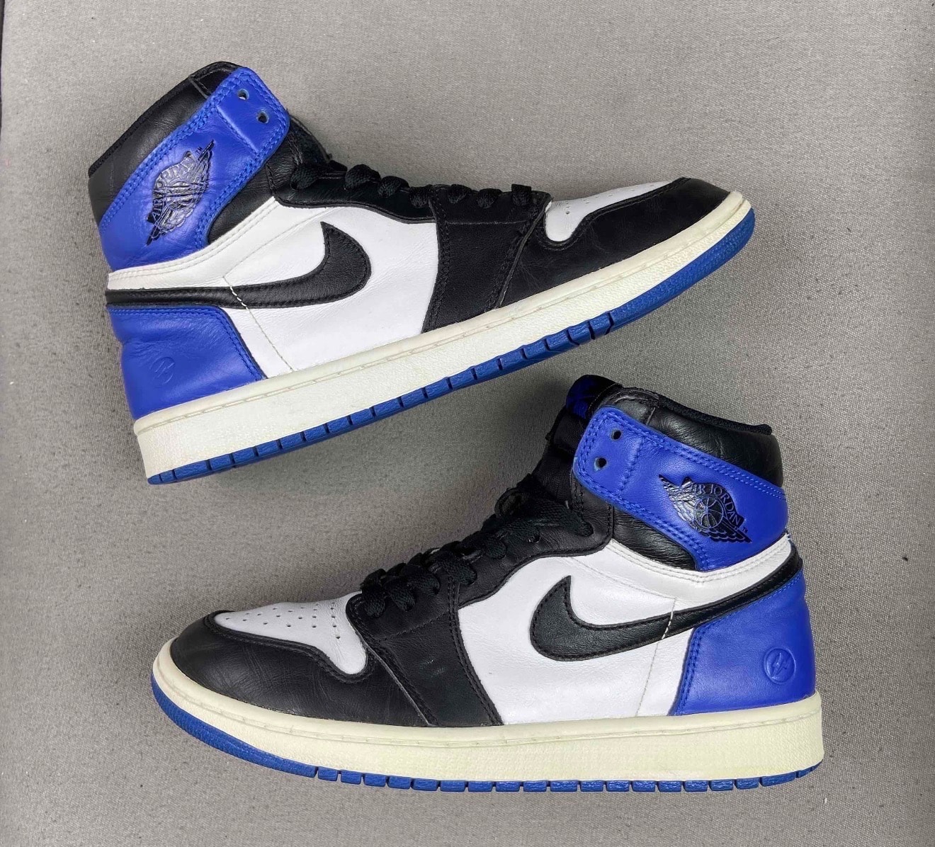 fragment design × Nike Air Jordan 1 Retro High OG "Black/Sport Royal/White"