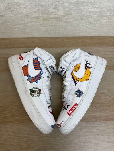 Supreme × NBA × Nike Air Force 1 Mid '07 "White"