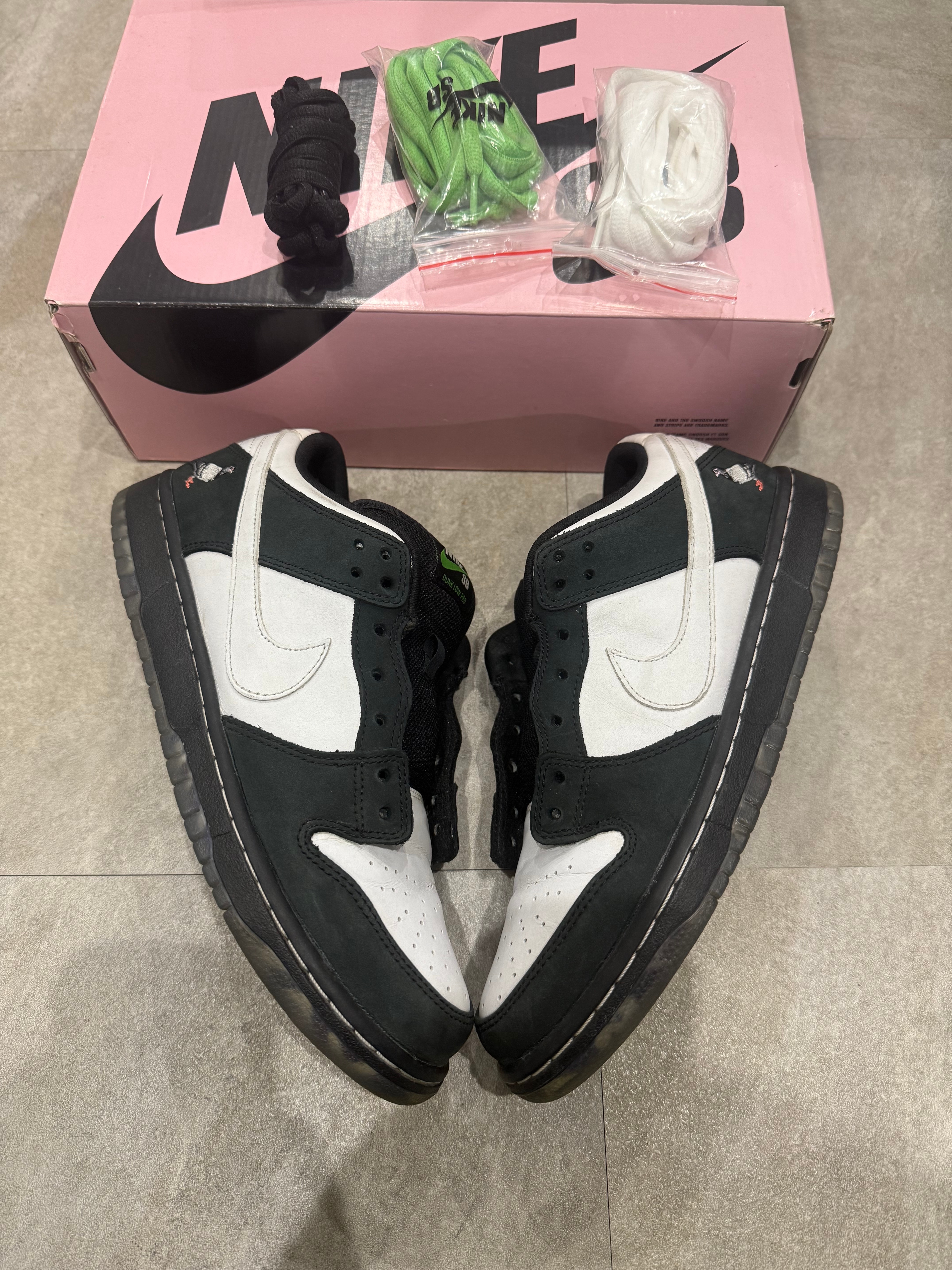 STAPLE × Nike SB Dunk Low "Pigeon Black/White"