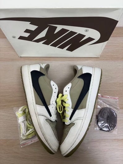 Travis Scott × Nike Air Jordan 1 Low Golf NRG "Neutral Olive"