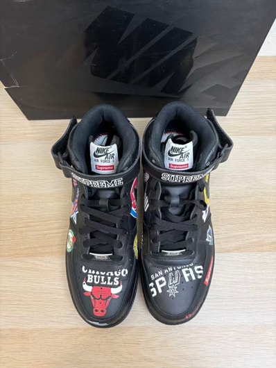 Supreme × NBA × Nike Air Force 1 Mid '07 "Black"
