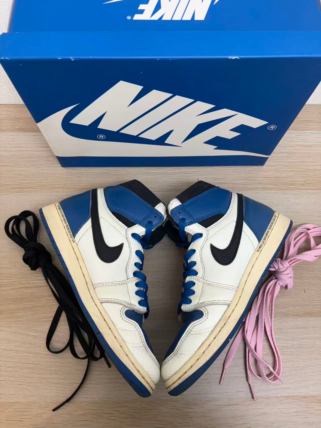Travis Scott × fragment design × Nike Air Jordan 1 Retro High OG SP "Military Blue"