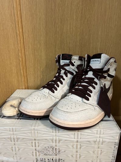 A Ma Maniere × Nike Air Jordan 1 Retro High OG "Sail and Burgundy"