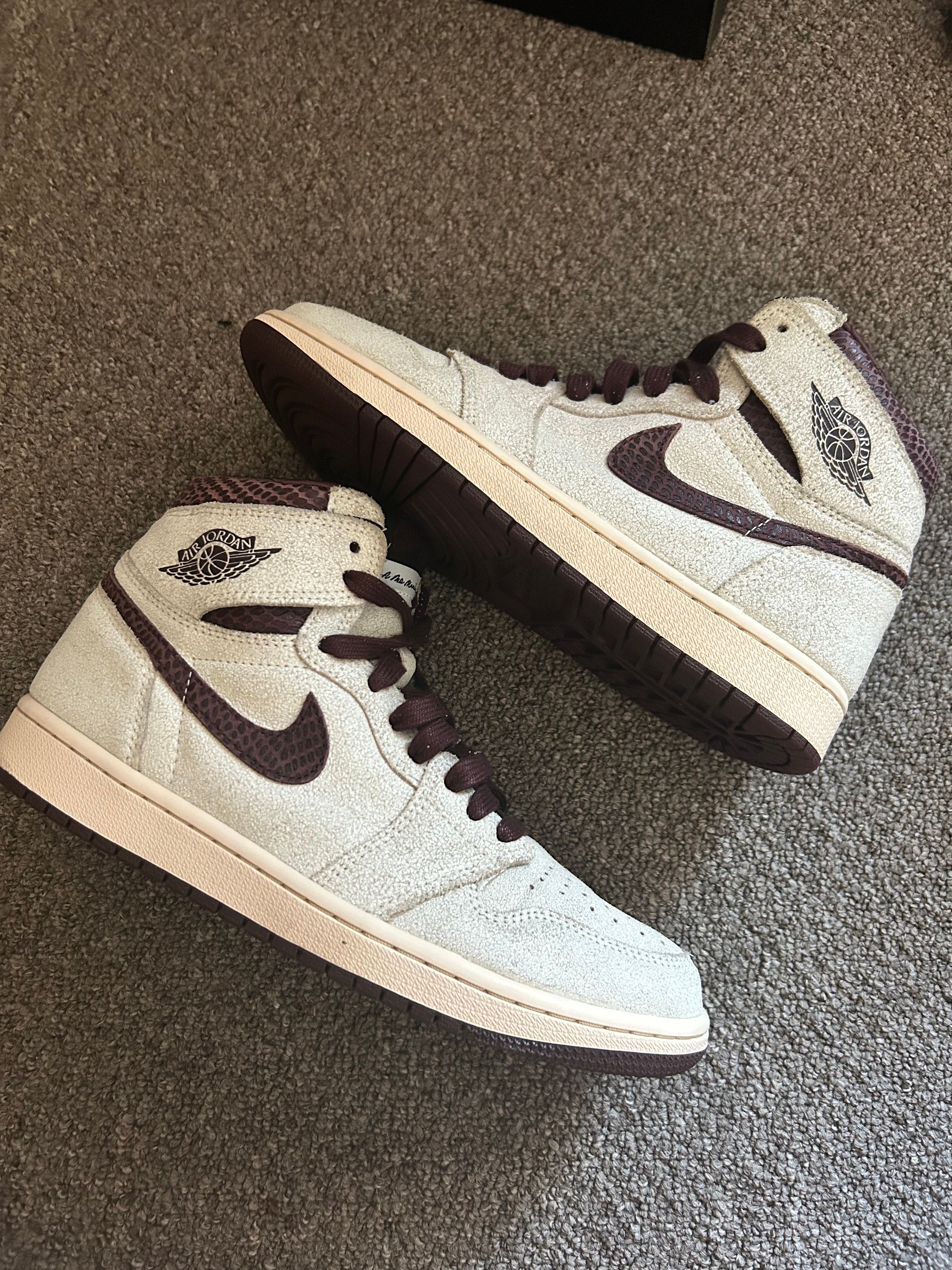 A Ma Maniere × Nike Air Jordan 1 Retro High OG "Sail and Burgundy"