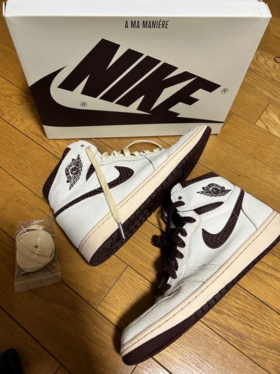 A Ma Maniere × Nike Air Jordan 1 Retro High OG "Sail and Burgundy"