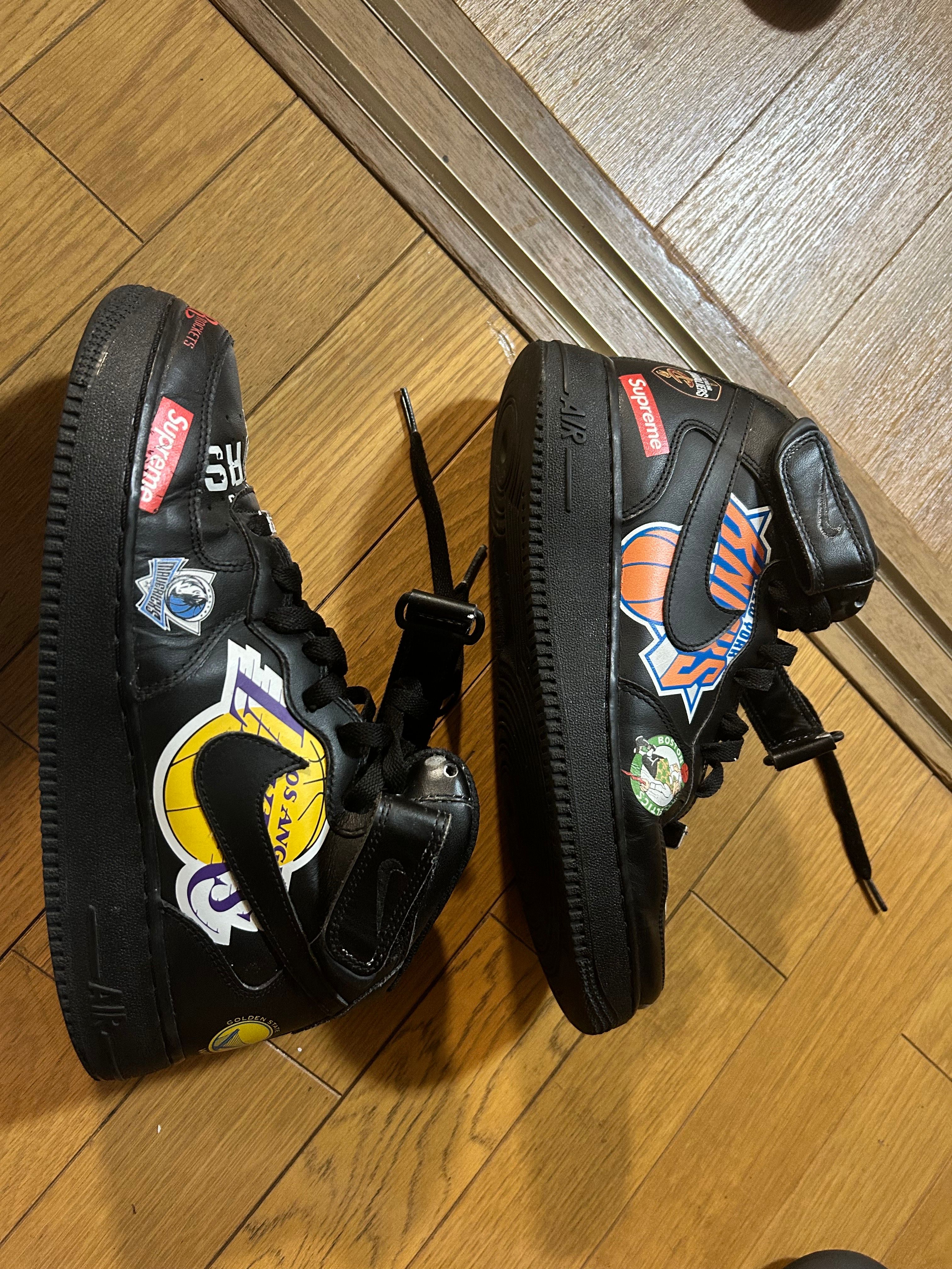 Supreme × NBA × Nike Air Force 1 Mid '07 "Black"