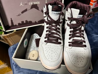 A Ma Maniere × Nike Air Jordan 1 Retro High OG "Sail and Burgundy"