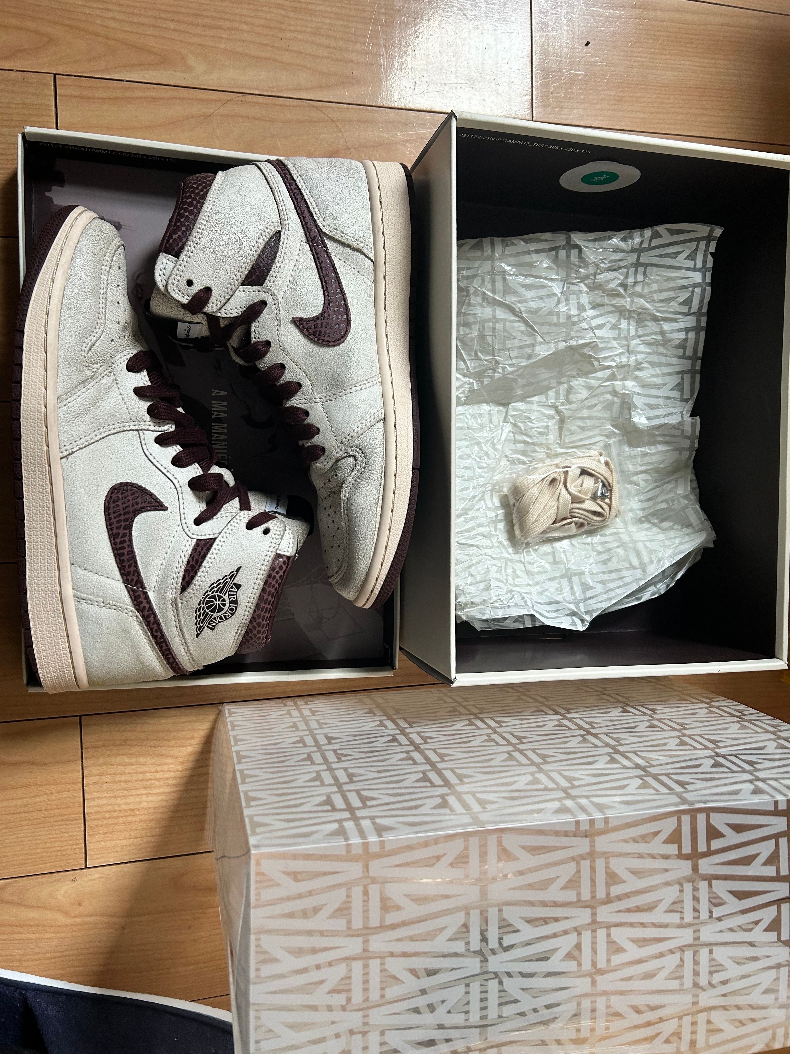 A Ma Maniere × Nike Air Jordan 1 Retro High OG "Sail and Burgundy"