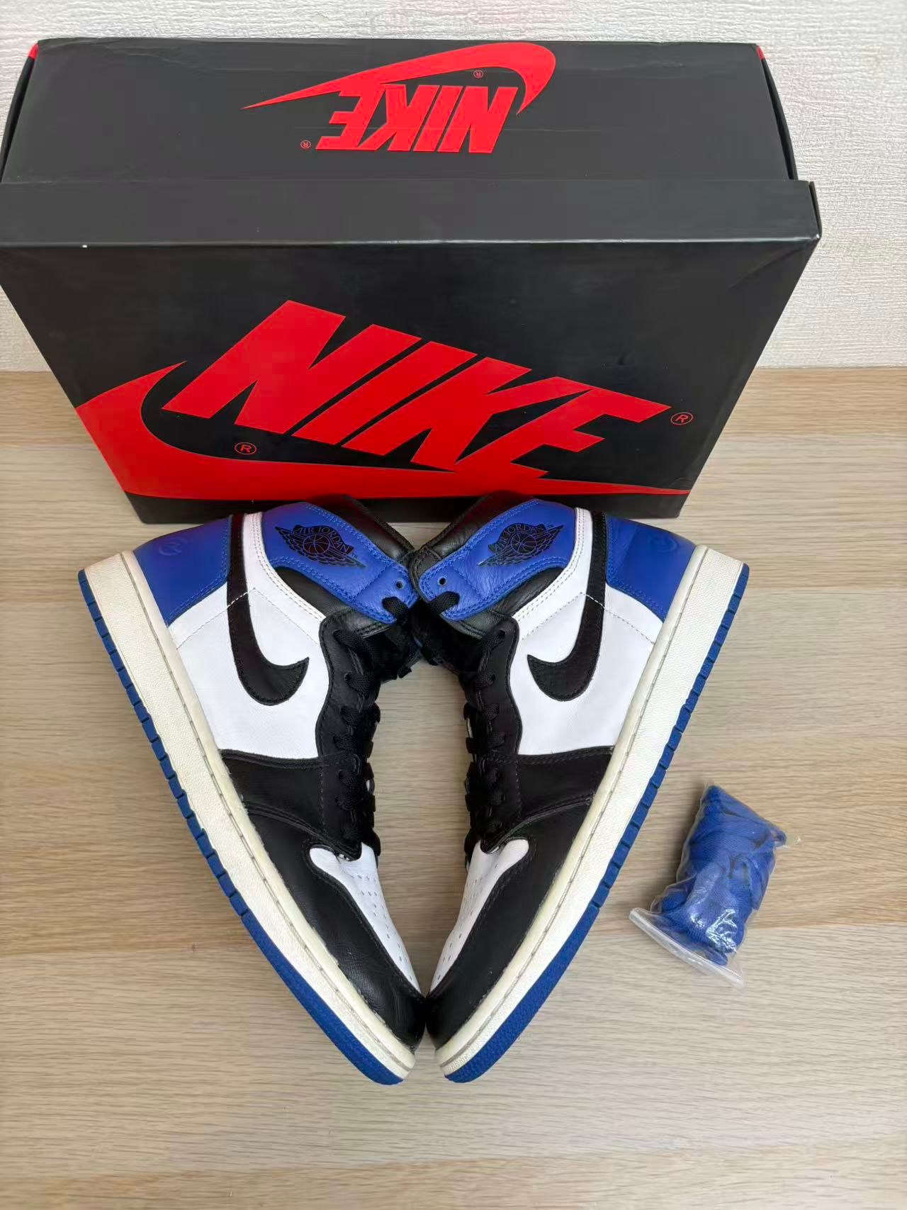 fragment design × Nike Air Jordan 1 Retro High OG "Black/Sport Royal/White"