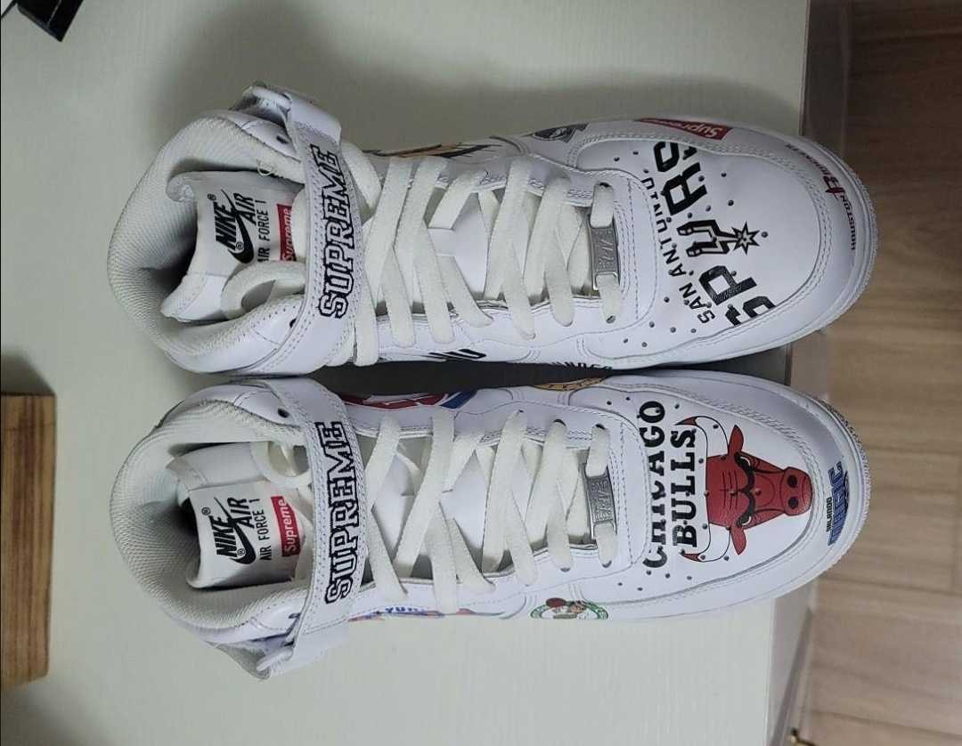 Supreme × NBA × Nike Air Force 1 Mid '07 "White"