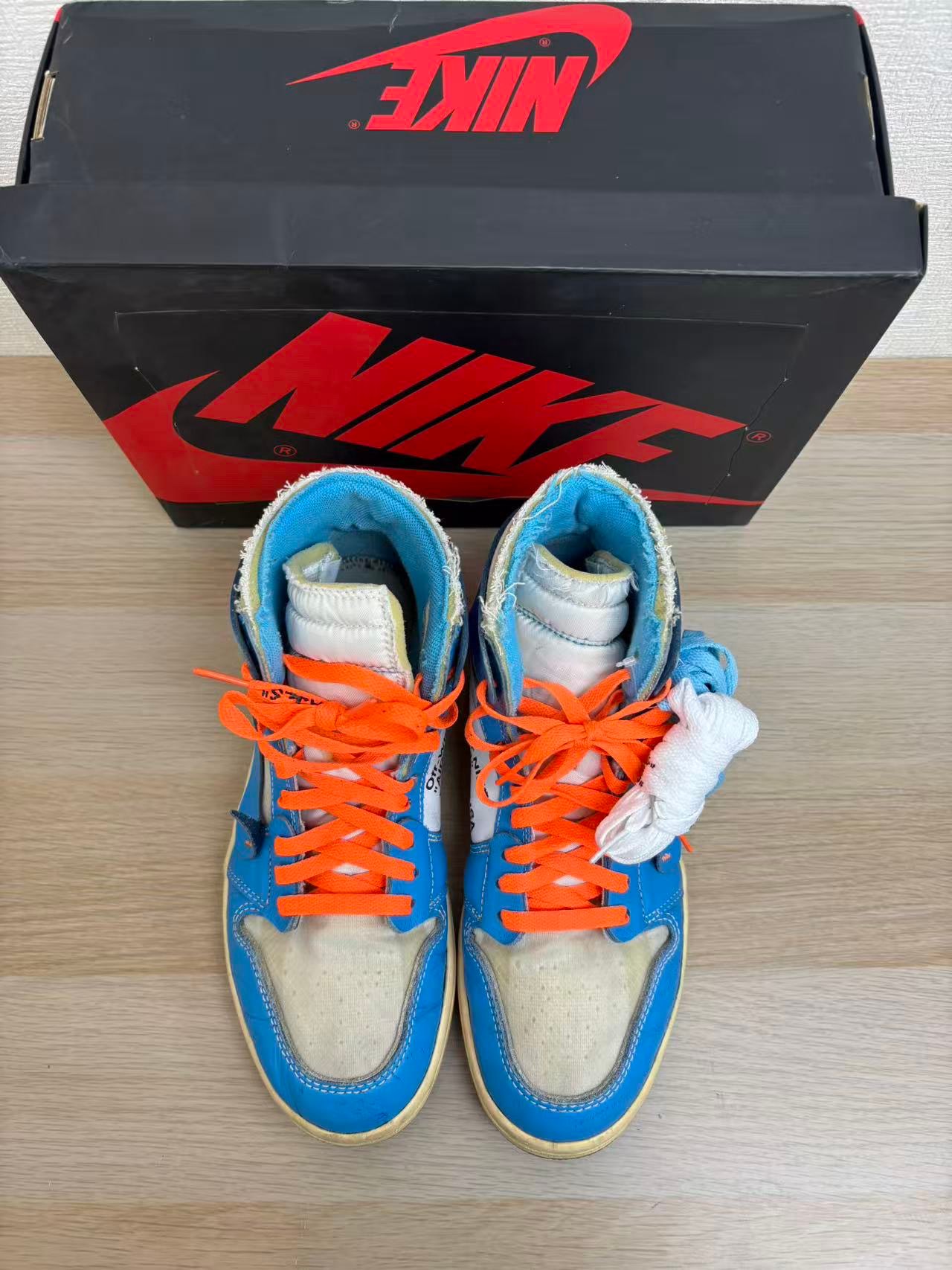 Off-White × Nike Air Jordan 1 High UNC "White/Dark Powder Blue"