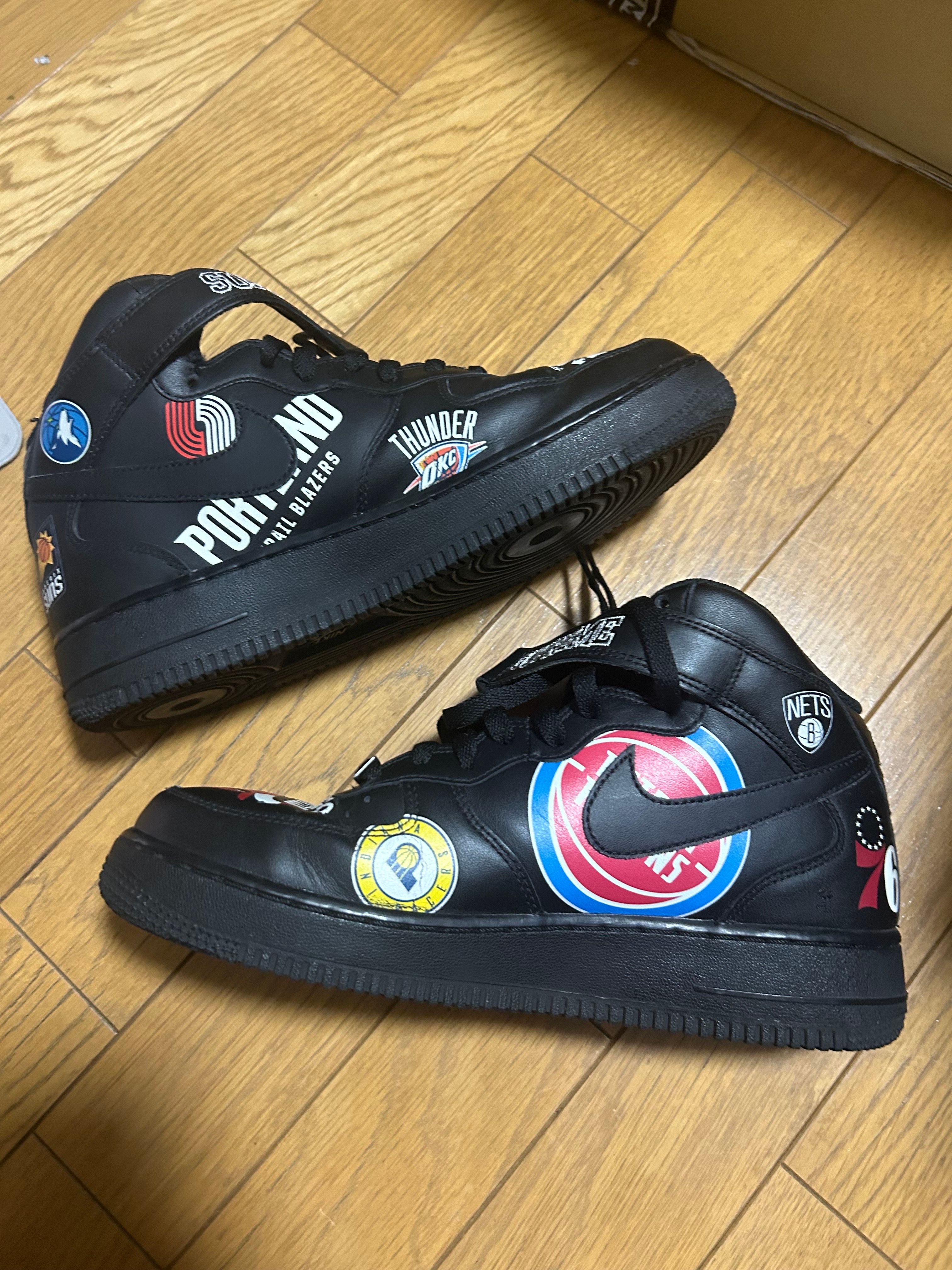 Supreme × NBA × Nike Air Force 1 Mid '07 "Black"