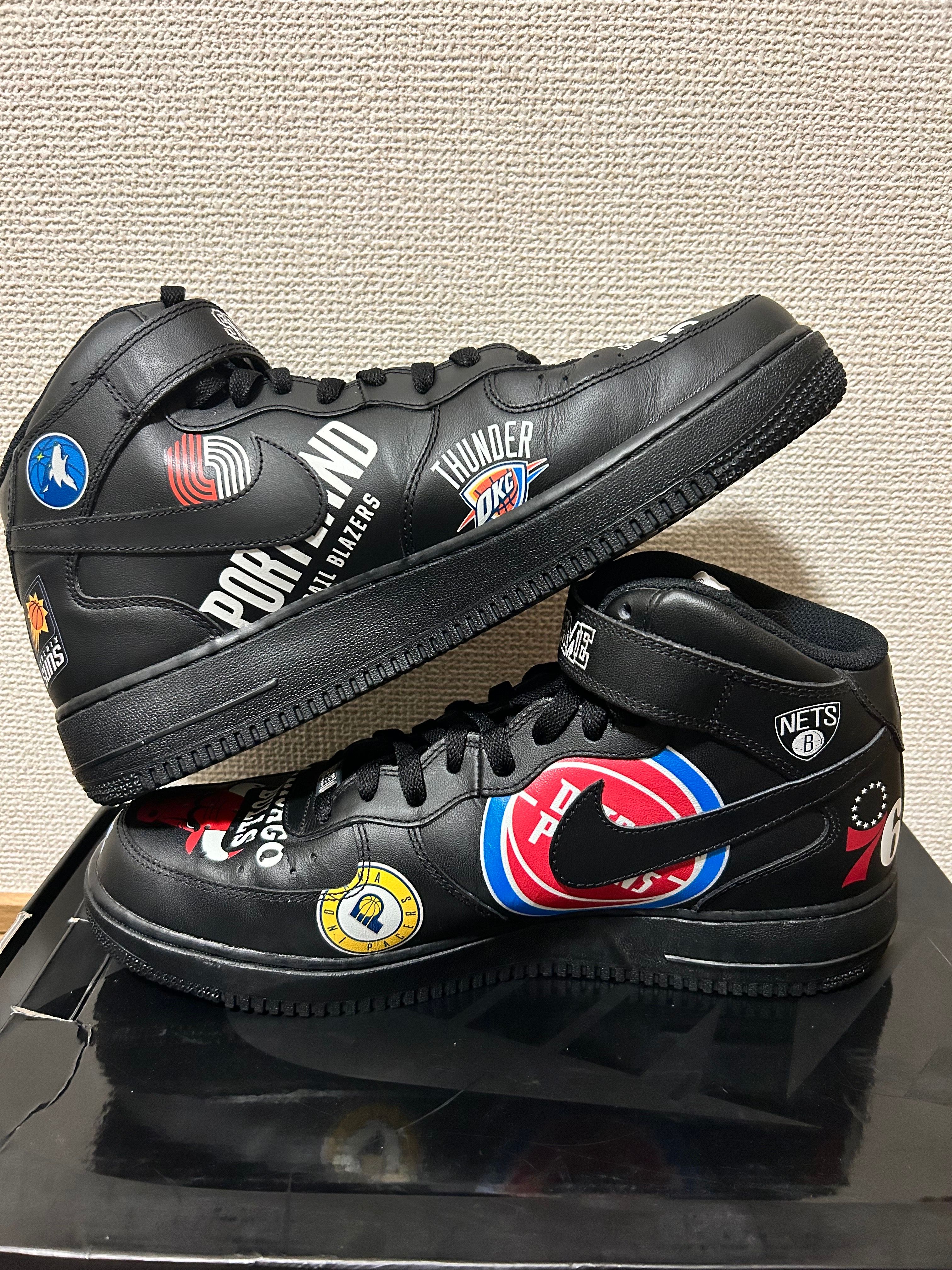 Supreme × NBA × Nike Air Force 1 Mid '07 "Black"