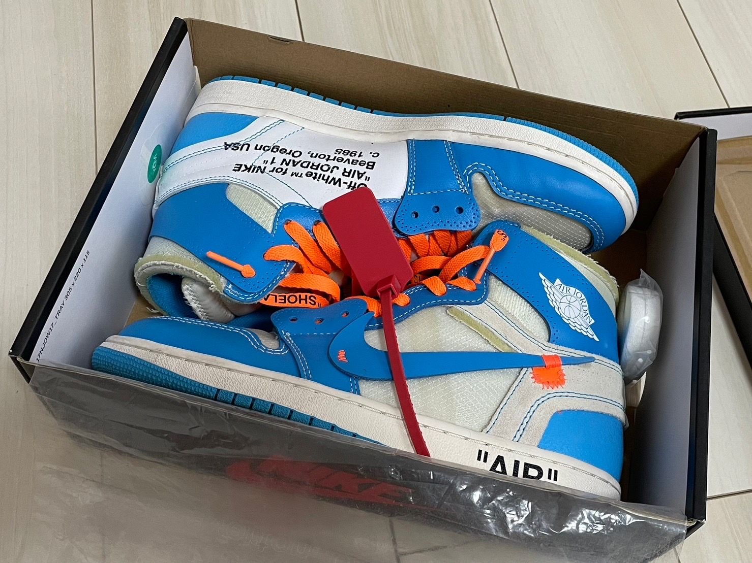 Off-White × Nike Air Jordan 1 High UNC "White/Dark Powder Blue"