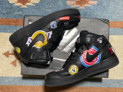 Supreme × NBA × Nike Air Force 1 Mid '07 "Black"