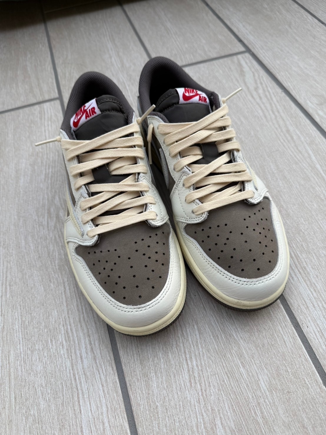 Travis Scott × Nike Air Jordan 1 Low OG SP "Reverse Mocha/Sail and Ridgerock"