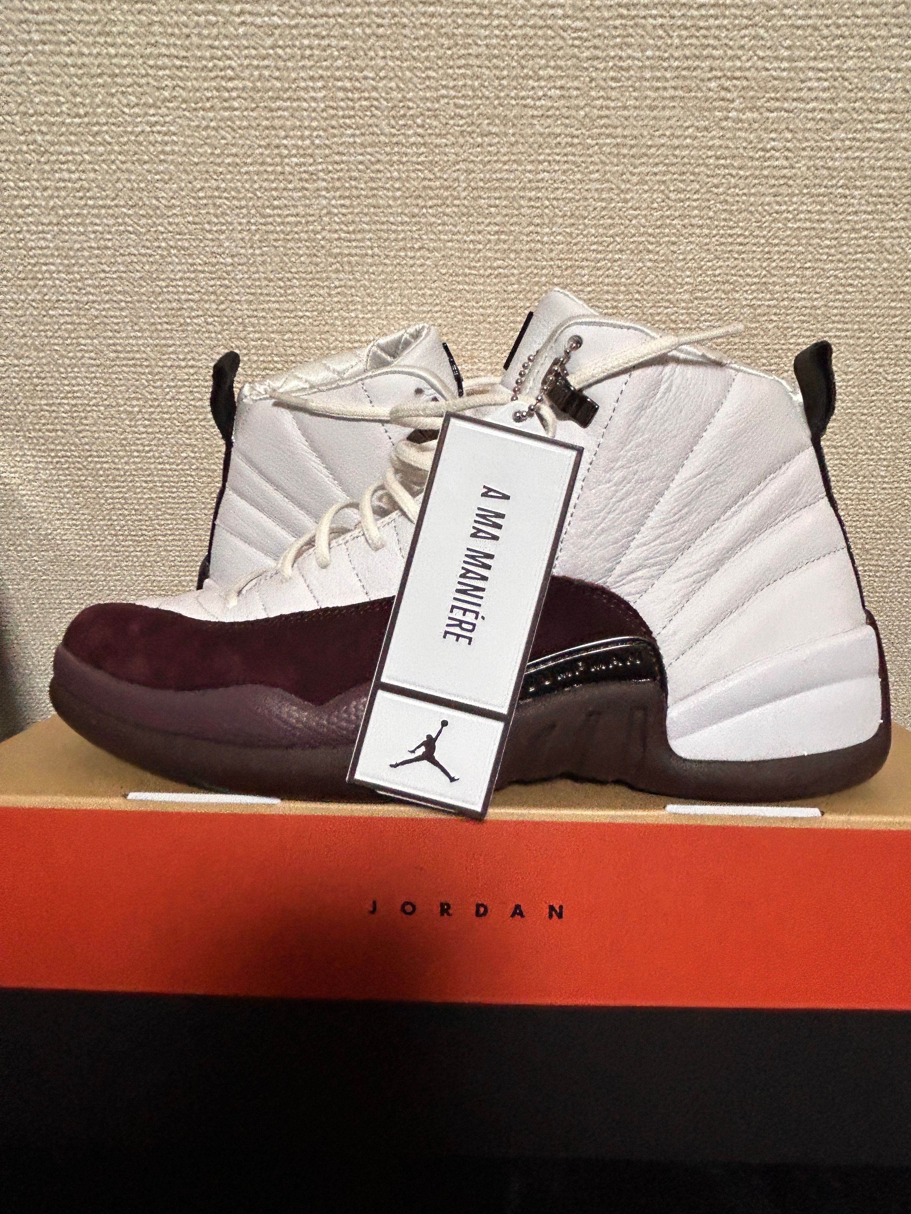 A Ma Maniere × Nike Women's Air Jordan 12 "White and Burgundy Crush"