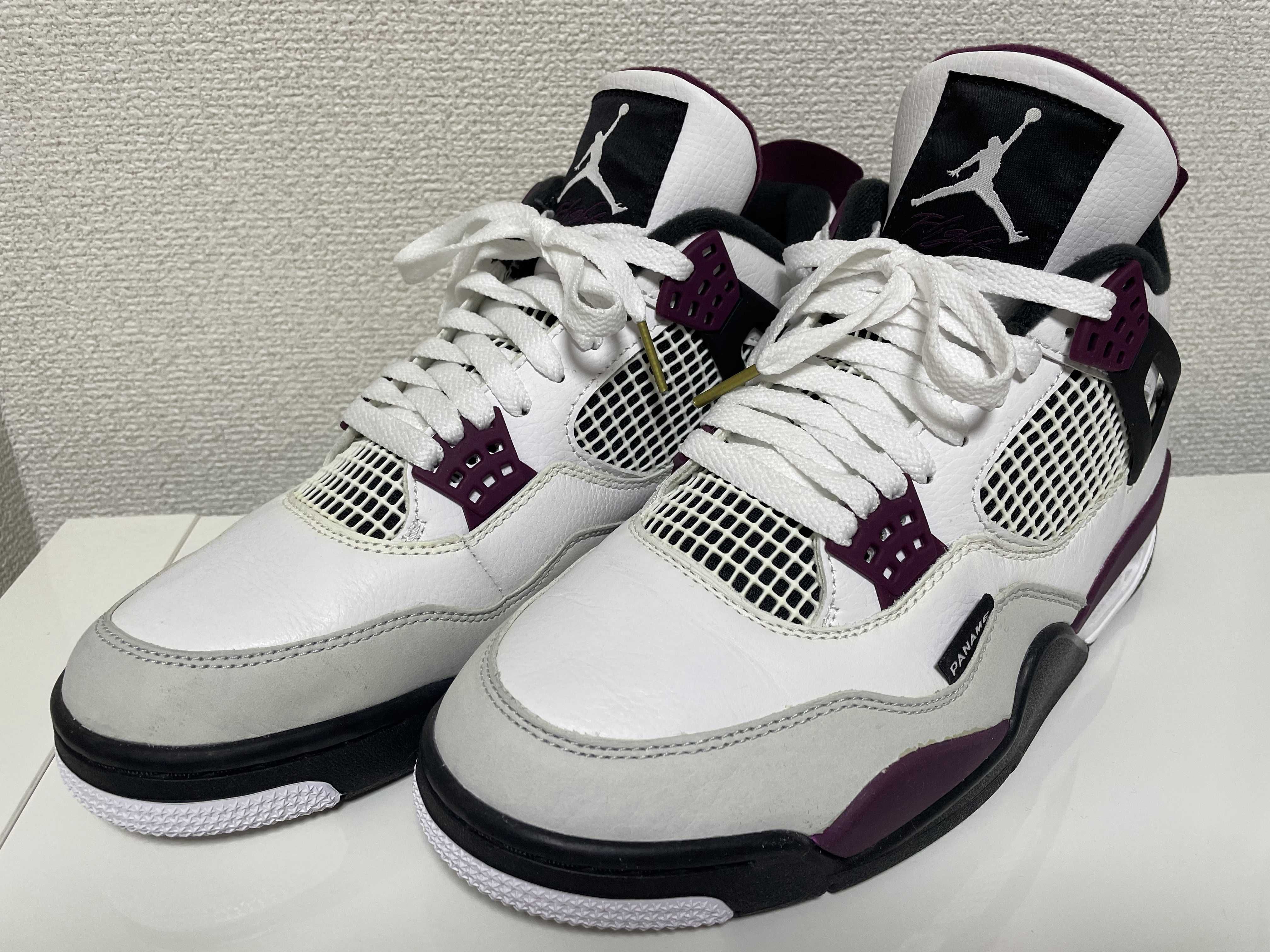 Paris Saint Germain ×Nike Air Jordan 4 Retro "White/Bordeaux/Neutral Gray"