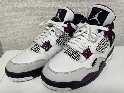 Paris Saint Germain ×Nike Air Jordan 4 Retro "White/Bordeaux/Neutral Gray"